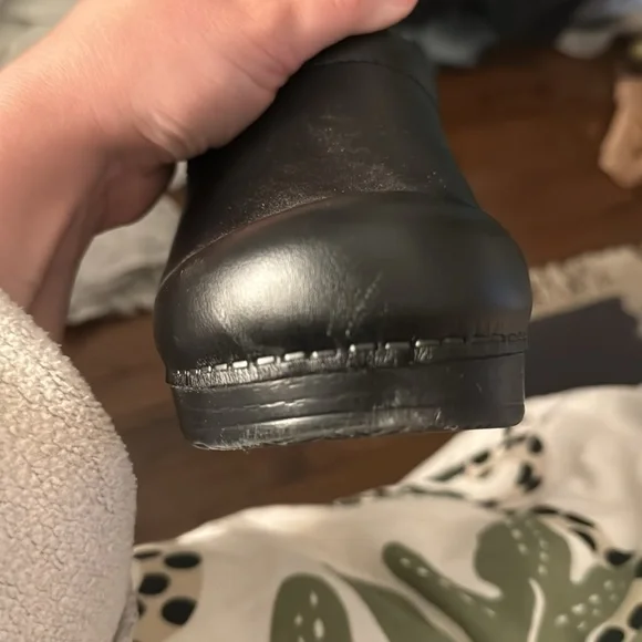 Dansko Black Leather Clogs - Picture 3 of 9